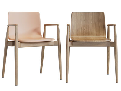 北欧实木休闲椅子