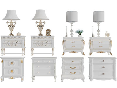 欧式雕花床头柜