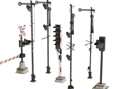 现代红绿灯3d模型 现代红绿灯