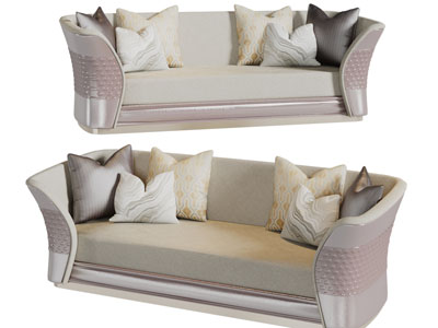 新中式多人沙发3d模型 新中式多人沙发