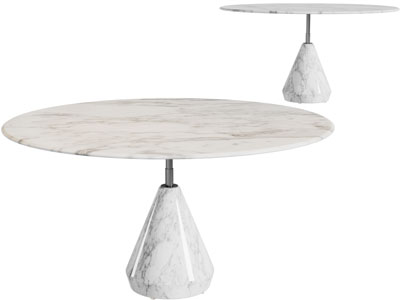 现代轻奢圆形茶几3d模型 现代轻奢圆形茶几