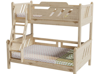 现代实木上下床