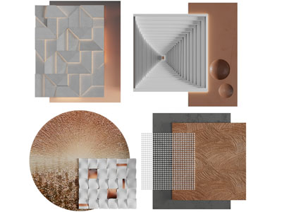 现代墙饰挂件3d模型 现代墙饰挂件