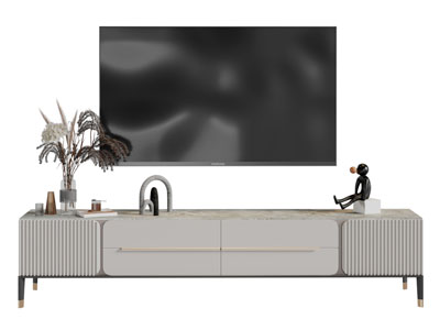现代电视柜、电视机