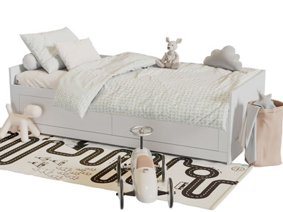 现代儿童单人床