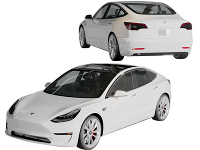 现代特斯拉电动汽车3d模型 现代特斯拉电动汽车