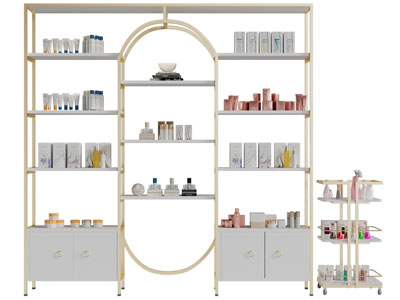 现代轻奢化妆品展柜