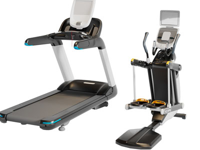 现代跑步机健身器材3d模型 现代跑步机健身器材