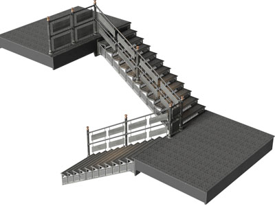 新中式旋转楼梯3d模型 新中式旋转楼梯