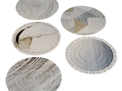 现代圆形地毯3d模型 现代圆形地毯