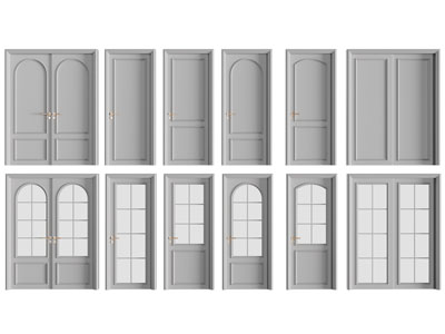 美式实木平开门、双扇大门