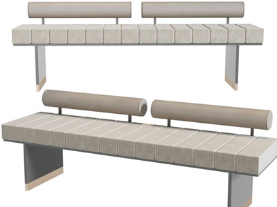 现代多人沙发3d模型 现代多人沙发