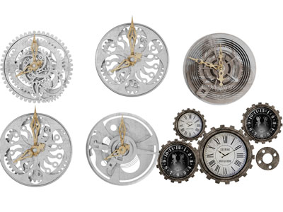 工业风loft齿轮钟表挂件