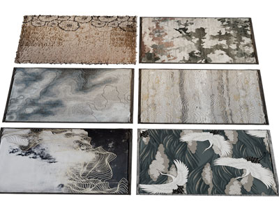 新中式长方形地毯3d模型 新中式长方形地毯