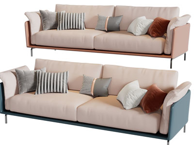 现代多人沙发3d模型 现代多人沙发