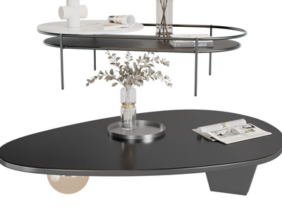 现代水滴造型的茶几3d模型 现代水滴造型的茶几