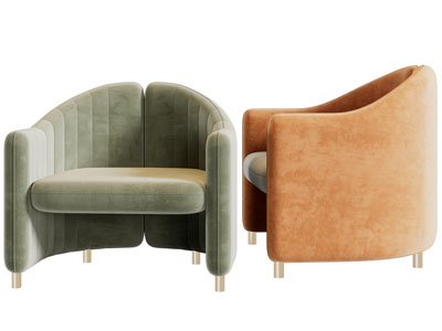 现代单人沙发3d模型 现代单人沙发