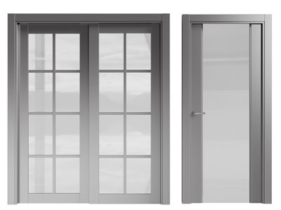 现代玻璃推拉门、平开门
