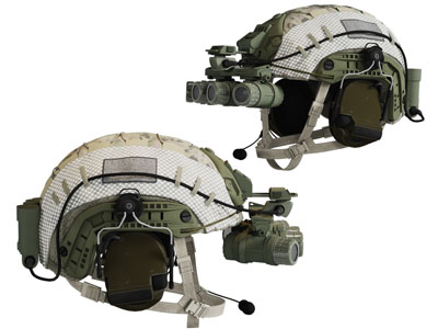 带望远镜的军用头盔3d模型 带望远镜的军用头盔