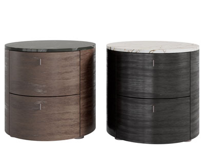 现代圆形床头柜