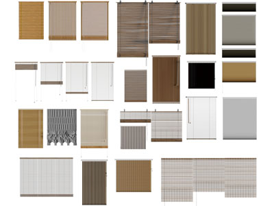 现代拉帘、门帘3d模型 现代拉帘、门帘