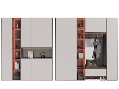 现代玄关装饰鞋柜