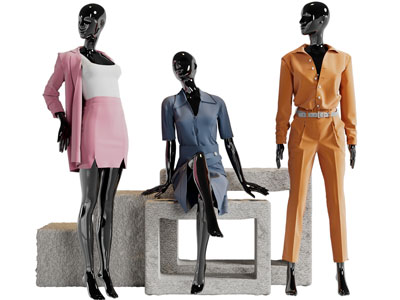 现代服装模特3d模型 现代服装模特