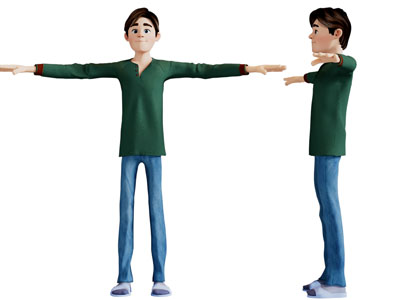 现代卡通小人游戏角色