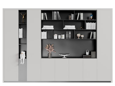 现代撞色装饰书柜