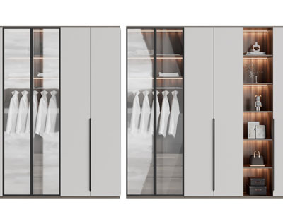 现代衣柜3d模型 现代衣柜