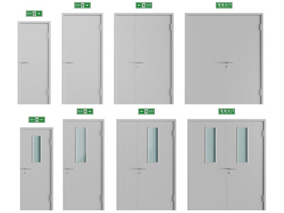 现代楼道消防安全、防火平开门