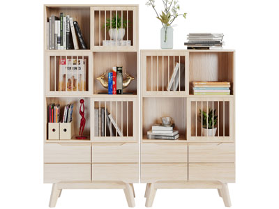 北欧实木装饰书柜