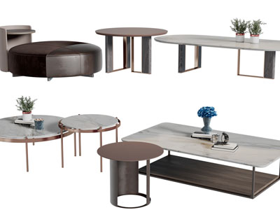 现代茶几3d模型 现代茶几