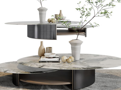 现代茶几3d模型 现代茶几