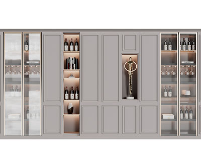 新中式装饰酒柜