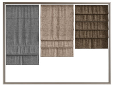 现代布艺罗马帘、拉帘3d模型 现代布艺罗马帘、拉帘