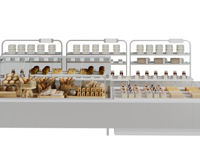 现代糕点面包展柜