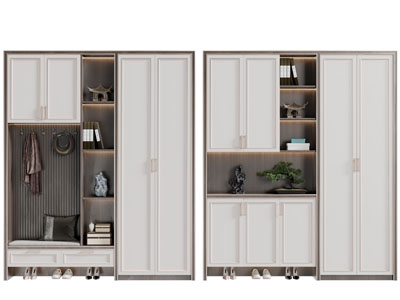 新中式玄关装饰鞋柜