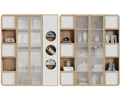 北欧实木装饰书柜