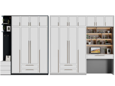 新中式衣柜3d模型 新中式衣柜