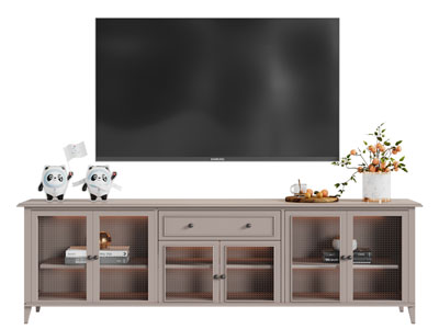 现代玻璃柜门的电视柜、电视