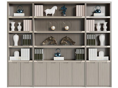 新中式装饰书柜