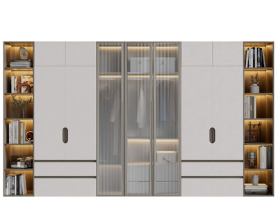 现代衣柜3d模型 现代衣柜