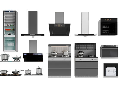 现代吸油烟机、集成灶、消毒柜厨房电器