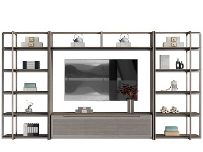 新中式电视柜、电视机