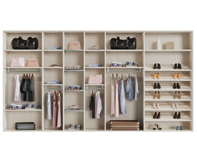 现代开放式衣柜3d模型 现代开放式衣柜