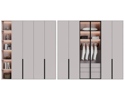 现代衣柜3d模型 现代衣柜