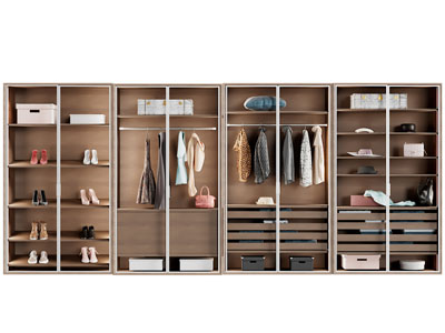 现代开放式衣柜、衣架3d模型 现代开放式衣柜、衣架