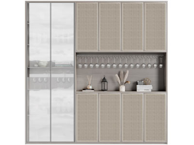 侘寂风装饰酒柜