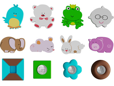 现代卡通动物墙饰挂件